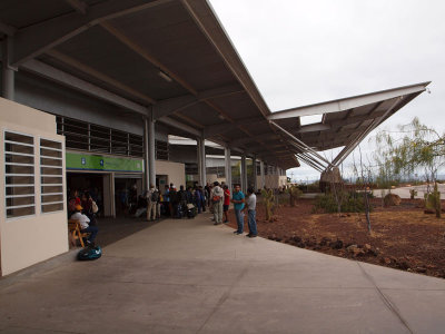Entrance to Baltra Airport, Galapagos