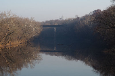 The CSX railroad bridge over the Monocacy river
