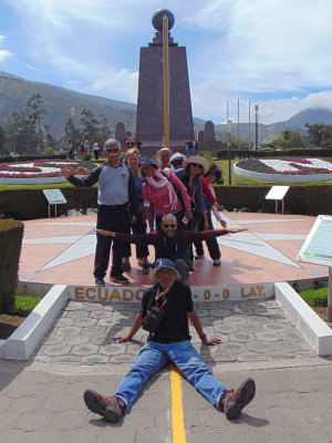 On the equatorial line, Middle of the World city, Ecuador
