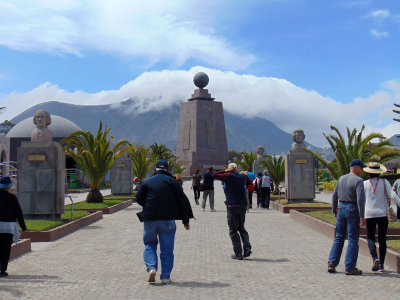Heading for the monument at the Middle of the World City, Ecuador