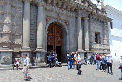 In front of the Church of St. Francis, Quito, Ecuador