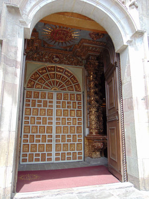 Inner door of the Church of the Society of Jesus, Quito, Ecuador