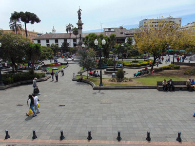 Independence Square in Quito from the Presidential Palace, Ecuador