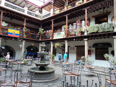 Shopping space in the Archbishop's Palace next to Independence Square, Quito