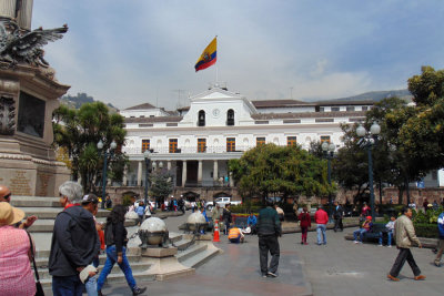 The Presidential Palace (Carondelet Palace) from Independence Square, Quito, Ecuador