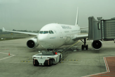Pushback of an Air France A330 at CDG