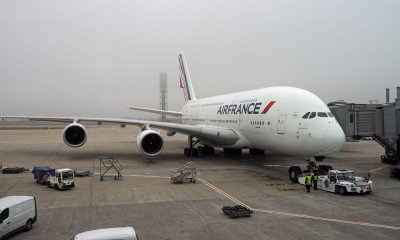Air France Airbus A380 at CDG