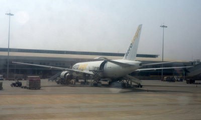 At Bangalore Airport - looks like at Boeing 777 freighter