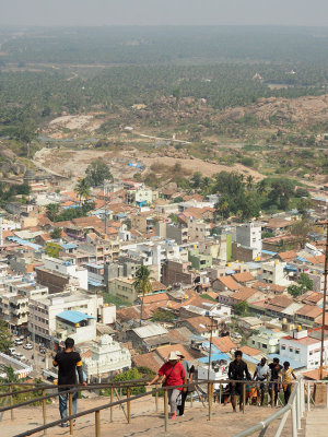 Climbing Vindhyagiri hill in Shravanbelagola