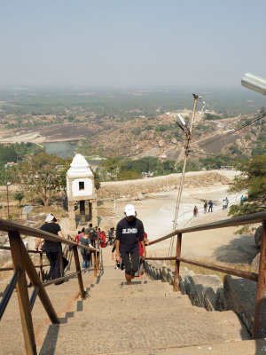 The second set of steps up Vindhyagiri hill in Shravanbelagola