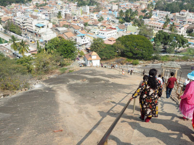 The way down Vindhyagiri hill