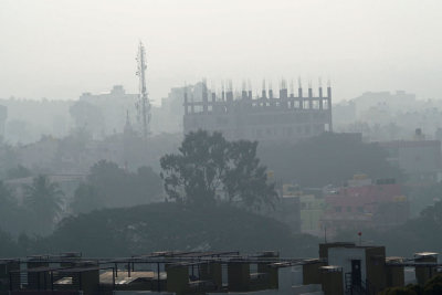 Early morning Bangalore from the penthouse