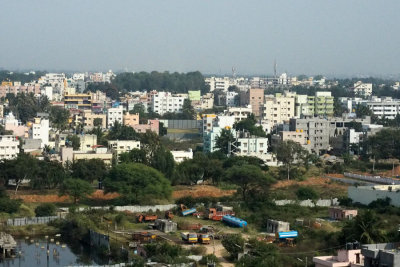 A view of Bangalore skyline from the penthouse