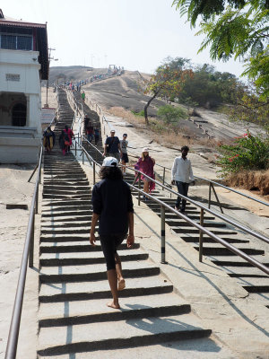 Starting climb up Vindhyagiri hill in Shravanbelagola