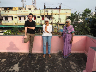 On the terrace of our home in Chennai