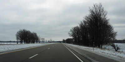 Interstate 70 in Illinois after a snowstorm