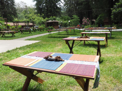 The tables used for the celebration