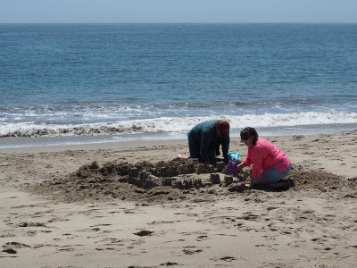 Sandcastles on Seabright beach, Santa Cruz
