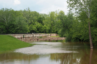 Extent of flooding at the Monocacy Aqueduct