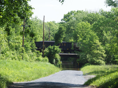 The road to Noland Ferry was under water