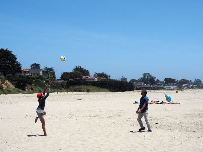 Volleyball on Seabright beach in Santa Cruz