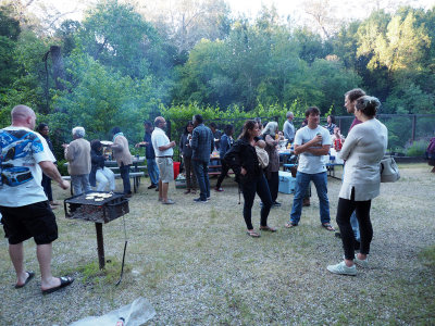 At the barbecue the evening before the event