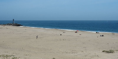 Seabright beach in Santa Cruz from the cliff