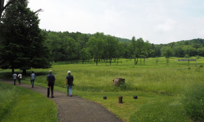 Walking past the meadows at Fort Necessity National Battlefield, PA