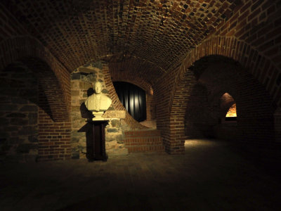 In the crypt of the church