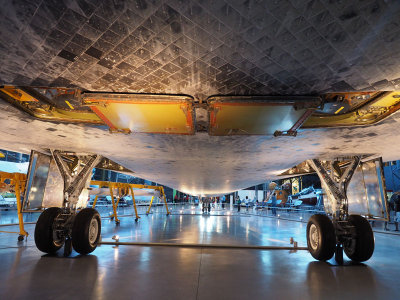 Underneath Space Shuttle Discovery, Udvar Hazy Museum