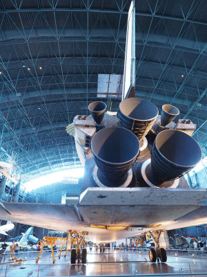 A perspective of the engines of Space Shuttle Discovery, Udvar Hazy Museum