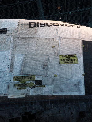 The skin of Space Shuttle Discovery, Udvar Hazy Museum