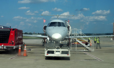 Face to face with an Embraer jet at National Airport