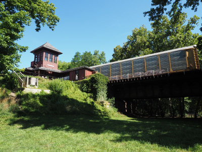 View of Harpers Ferry station from former location of armory