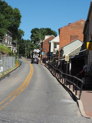 High Street in Harpers Ferry gets its name for a reason