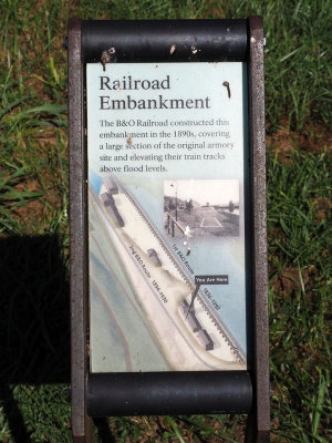 Railroad embankment in Harpers Ferry