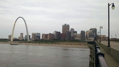St. Louis from the Eads bridge
