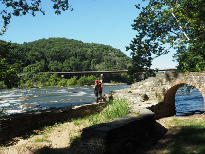 Water inlet from the Shenandoah river to Virginius Island in Harpers Ferry