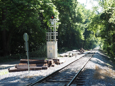 The former Winchester and Potomac railroad line through Harpers Ferry