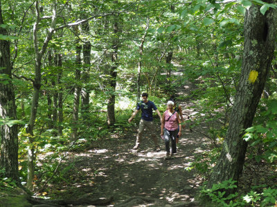 Hikers on the trail - Wachusett Mountain, MA