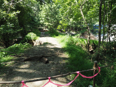 Approach to breach on the trail from Point of Rocks