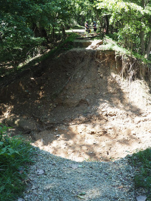 The breach in the trail near Brunswick