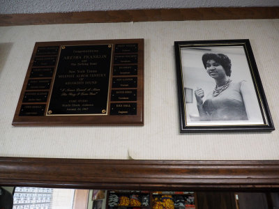 Picture of Aretha Franklin in Fame Studio, Muscle Shoals, Alabama