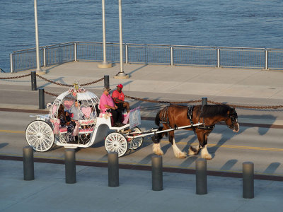 Carriage ride on the Mississippi waterfront in St. Louis
