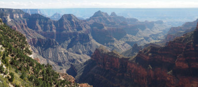 Panorama (Best viewed in ORIGINAL size) - From Bright Angel Point trail, North Rim of Grand Canyon