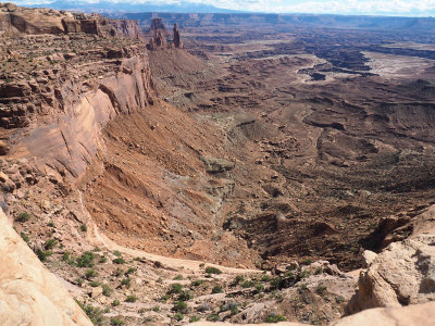 Canyon seen from Mesa Arch area in Canyonlands National Park