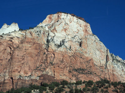 Zion National Park -The Sentinel as seen from the shuttle bus