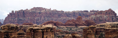 Panorama (best viewed in ORIGINAL size) - Some of the Needles in Needles District of Canyonlands