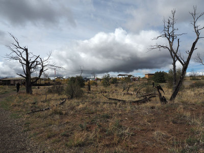 Parking lot for Step House trail in Mesa Verde