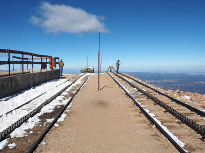 Cog railroad terminus on Pikes Peak